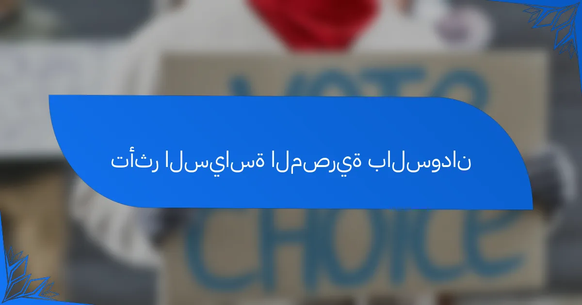 تأثر السياسة المصرية بالسودان